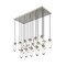 Z-Lite Arden Linear Chandelier, 17-Light, 18 In.W x 42 In.L x 12 In.H, Brushed Nickel/Clear 651P-17L-BN - alternate 2
